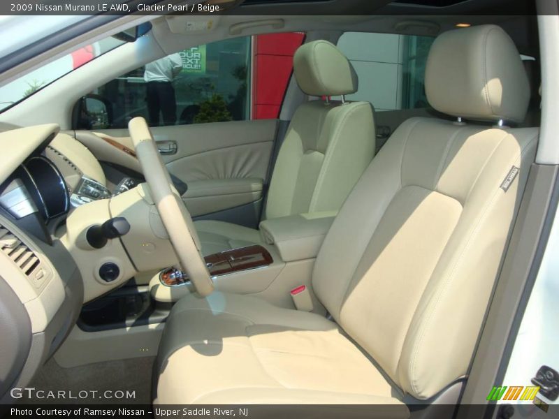 Glacier Pearl / Beige 2009 Nissan Murano LE AWD