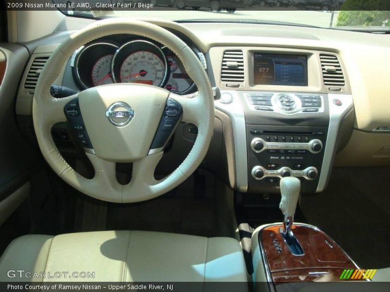Glacier Pearl / Beige 2009 Nissan Murano LE AWD
