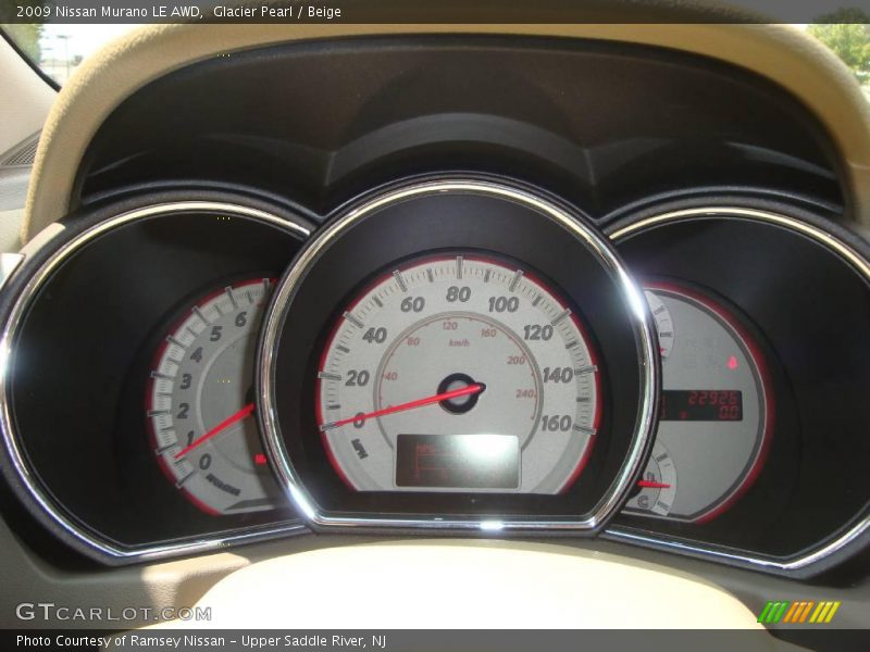 Glacier Pearl / Beige 2009 Nissan Murano LE AWD
