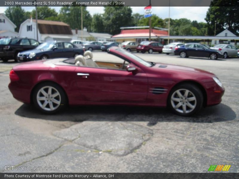 Firemist Red Metallic / Stone 2003 Mercedes-Benz SL 500 Roadster