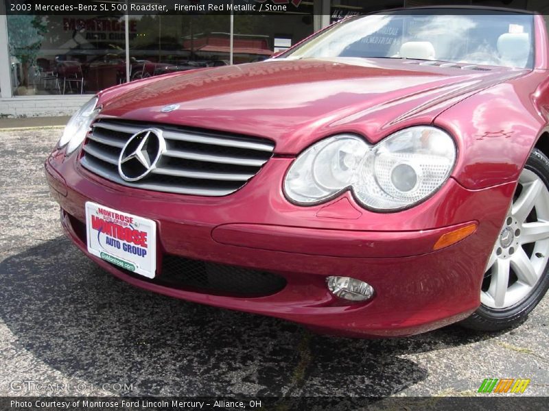 Firemist Red Metallic / Stone 2003 Mercedes-Benz SL 500 Roadster