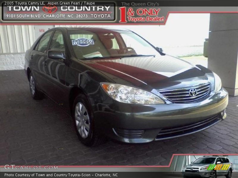 Aspen Green Pearl / Taupe 2005 Toyota Camry LE