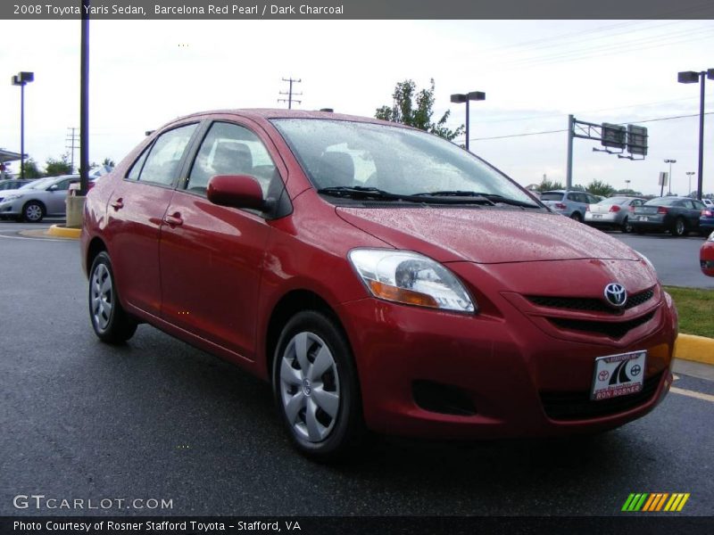 Barcelona Red Pearl / Dark Charcoal 2008 Toyota Yaris Sedan