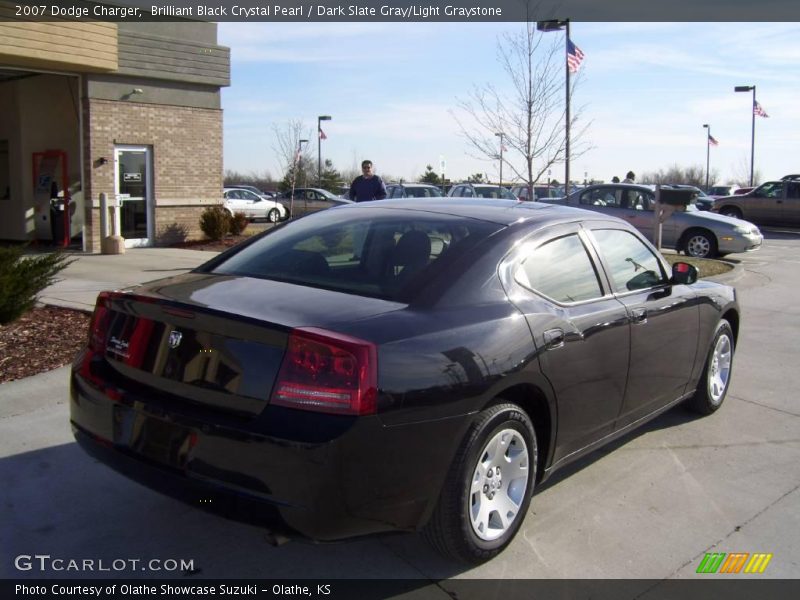 Brilliant Black Crystal Pearl / Dark Slate Gray/Light Graystone 2007 Dodge Charger