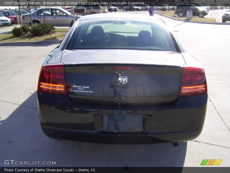 Brilliant Black Crystal Pearl / Dark Slate Gray/Light Graystone 2007 Dodge Charger