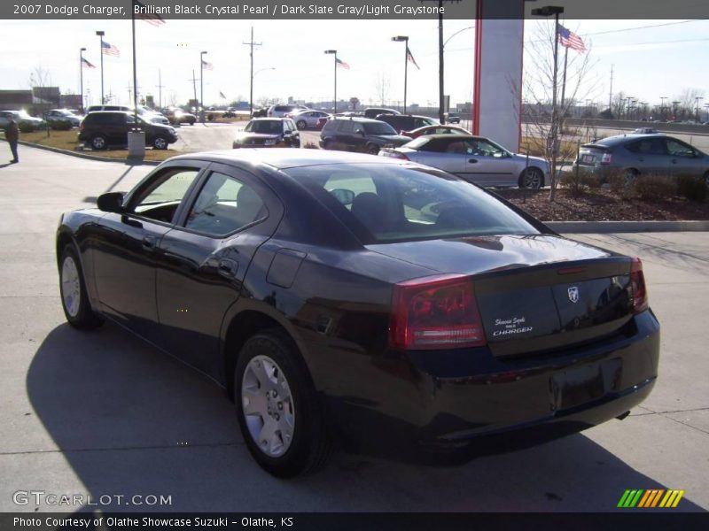 Brilliant Black Crystal Pearl / Dark Slate Gray/Light Graystone 2007 Dodge Charger