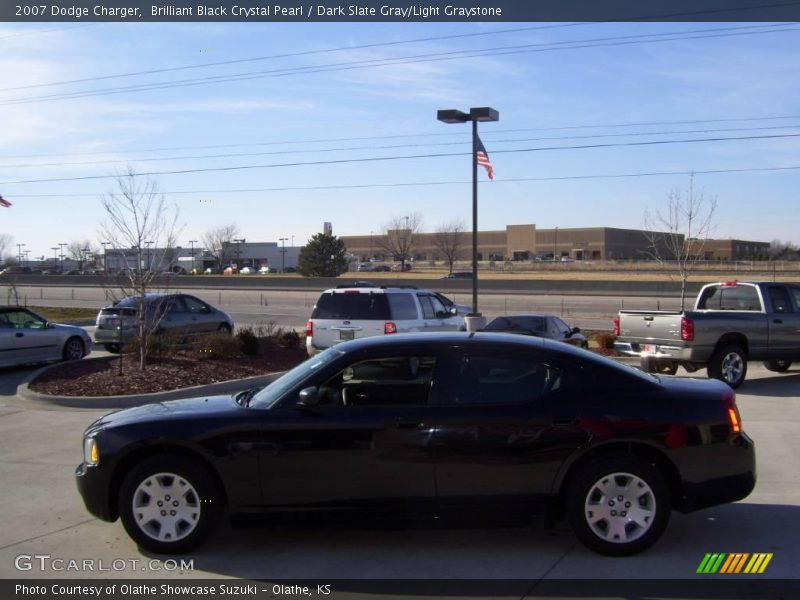 Brilliant Black Crystal Pearl / Dark Slate Gray/Light Graystone 2007 Dodge Charger
