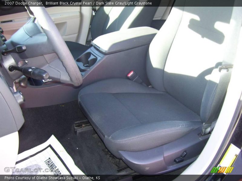 Brilliant Black Crystal Pearl / Dark Slate Gray/Light Graystone 2007 Dodge Charger