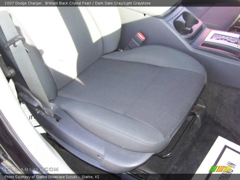 Brilliant Black Crystal Pearl / Dark Slate Gray/Light Graystone 2007 Dodge Charger