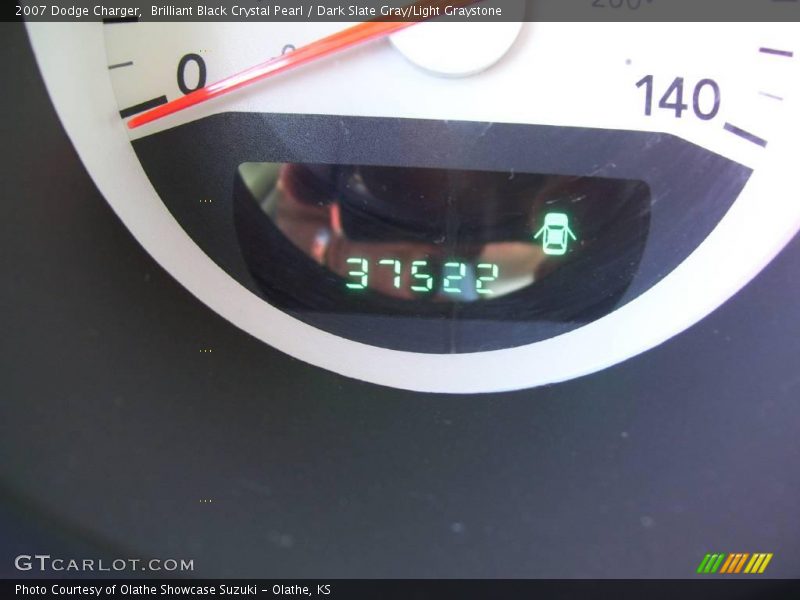 Brilliant Black Crystal Pearl / Dark Slate Gray/Light Graystone 2007 Dodge Charger