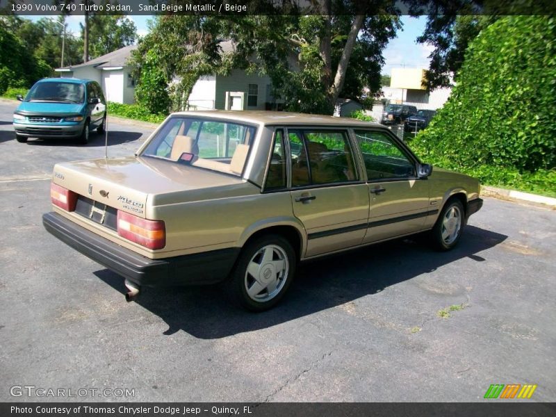 Sand Beige Metallic / Beige 1990 Volvo 740 Turbo Sedan