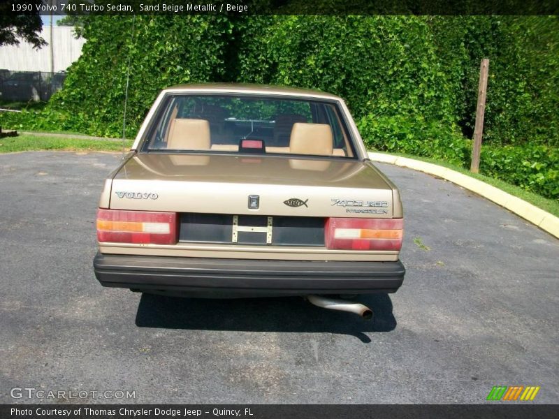 Sand Beige Metallic / Beige 1990 Volvo 740 Turbo Sedan