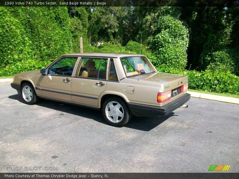 Sand Beige Metallic / Beige 1990 Volvo 740 Turbo Sedan