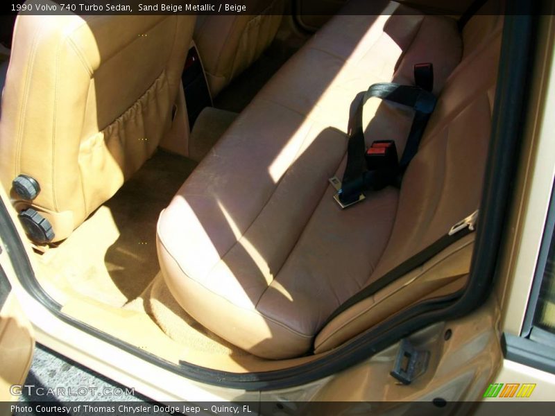 Sand Beige Metallic / Beige 1990 Volvo 740 Turbo Sedan