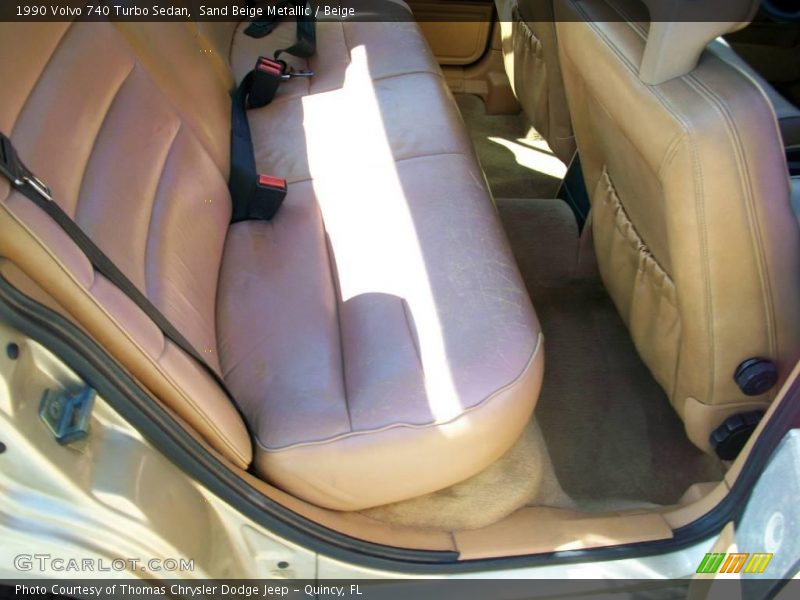 Sand Beige Metallic / Beige 1990 Volvo 740 Turbo Sedan