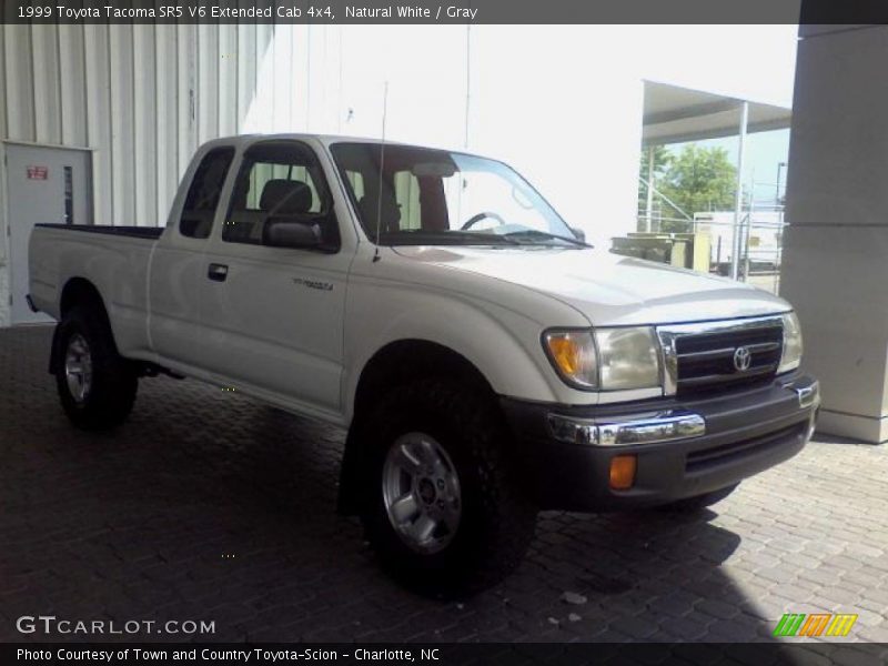 Natural White / Gray 1999 Toyota Tacoma SR5 V6 Extended Cab 4x4