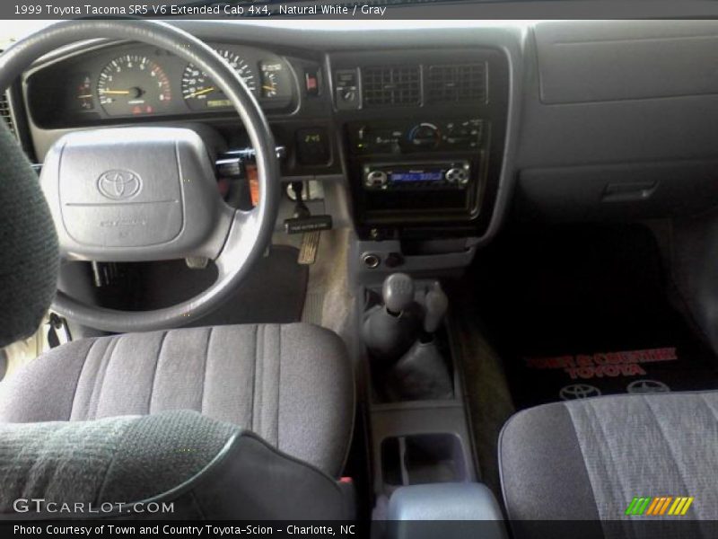 Natural White / Gray 1999 Toyota Tacoma SR5 V6 Extended Cab 4x4
