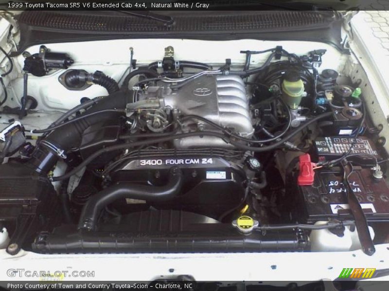 Natural White / Gray 1999 Toyota Tacoma SR5 V6 Extended Cab 4x4