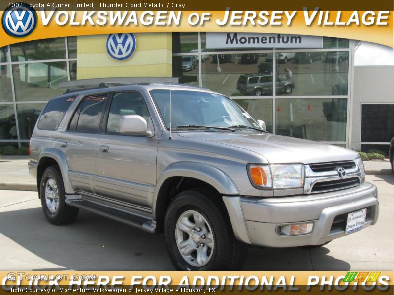 Thunder Cloud Metallic / Gray 2002 Toyota 4Runner Limited