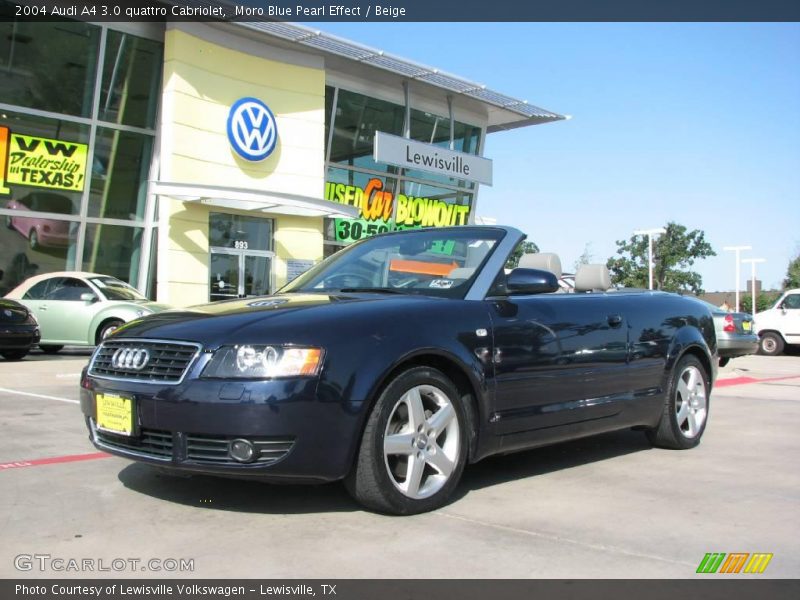 Moro Blue Pearl Effect / Beige 2004 Audi A4 3.0 quattro Cabriolet