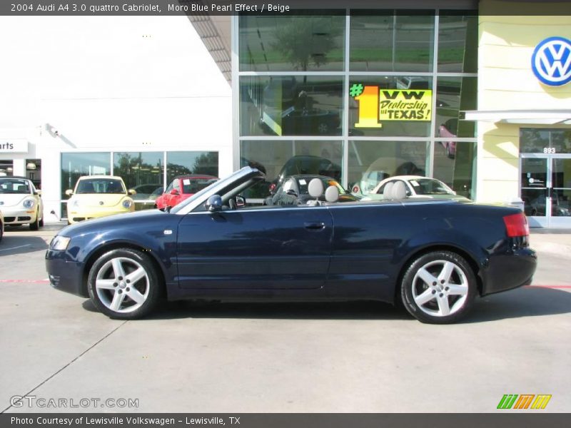 Moro Blue Pearl Effect / Beige 2004 Audi A4 3.0 quattro Cabriolet