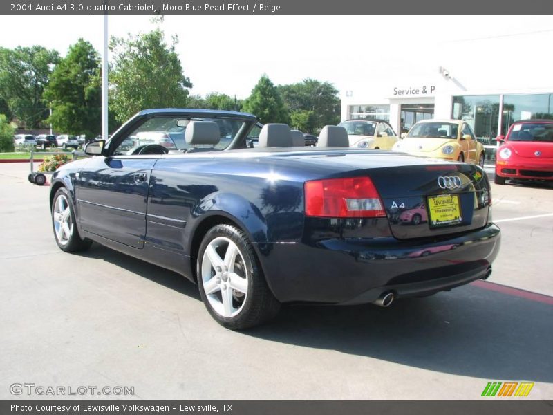 Moro Blue Pearl Effect / Beige 2004 Audi A4 3.0 quattro Cabriolet