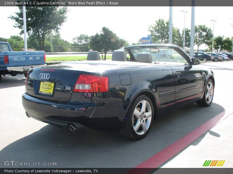 Moro Blue Pearl Effect / Beige 2004 Audi A4 3.0 quattro Cabriolet