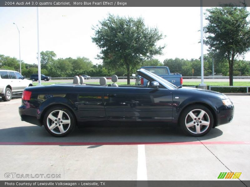 Moro Blue Pearl Effect / Beige 2004 Audi A4 3.0 quattro Cabriolet