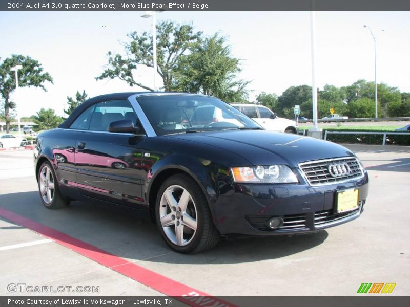 Moro Blue Pearl Effect / Beige 2004 Audi A4 3.0 quattro Cabriolet