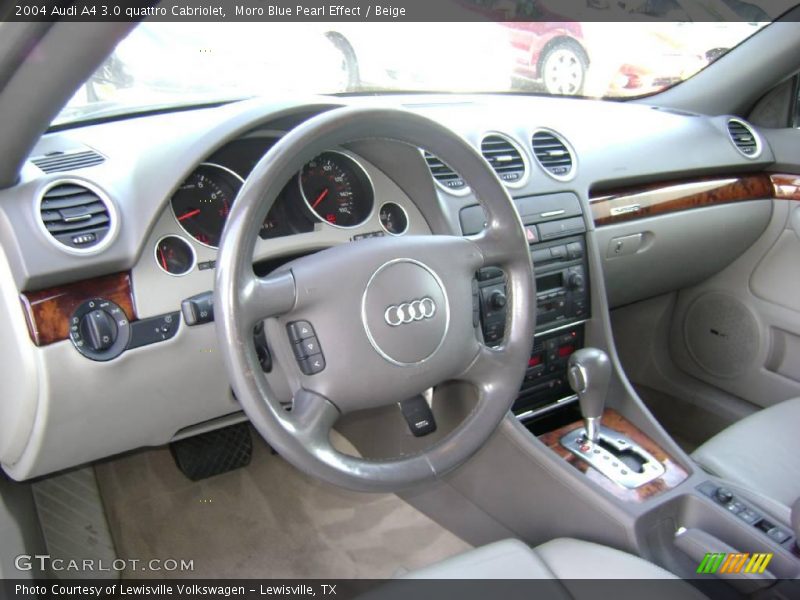 Moro Blue Pearl Effect / Beige 2004 Audi A4 3.0 quattro Cabriolet