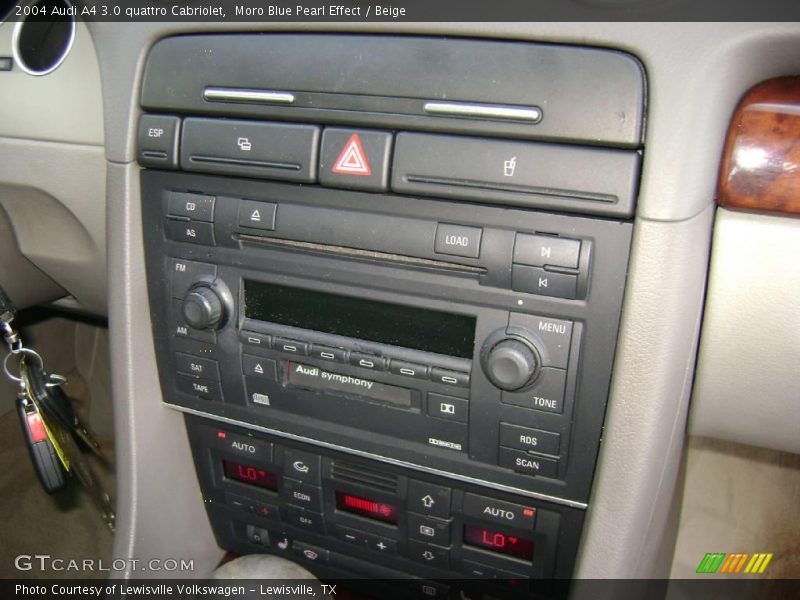 Moro Blue Pearl Effect / Beige 2004 Audi A4 3.0 quattro Cabriolet