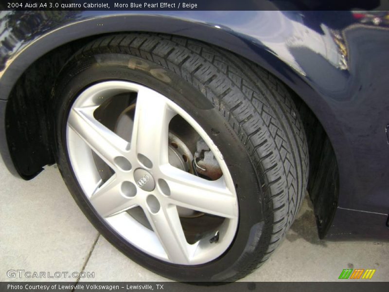 Moro Blue Pearl Effect / Beige 2004 Audi A4 3.0 quattro Cabriolet