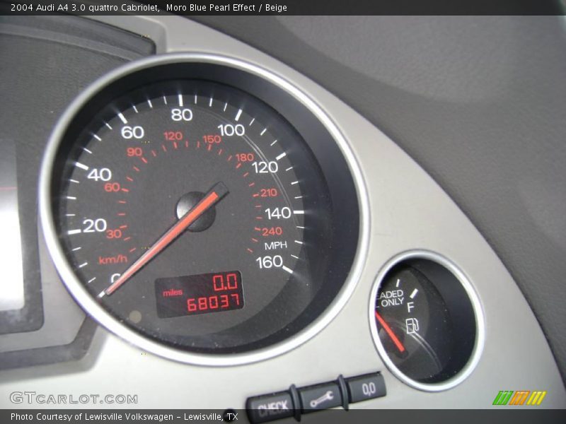 Moro Blue Pearl Effect / Beige 2004 Audi A4 3.0 quattro Cabriolet