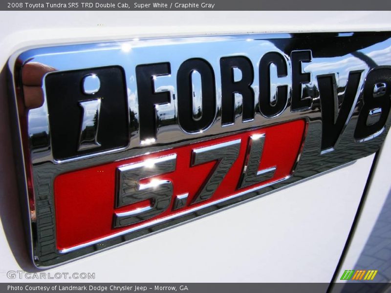 Super White / Graphite Gray 2008 Toyota Tundra SR5 TRD Double Cab