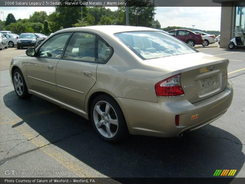 Harvest Gold Metallic / Warm Ivory 2008 Subaru Legacy 2.5i Sedan