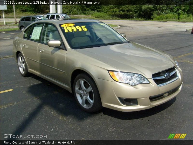 Harvest Gold Metallic / Warm Ivory 2008 Subaru Legacy 2.5i Sedan