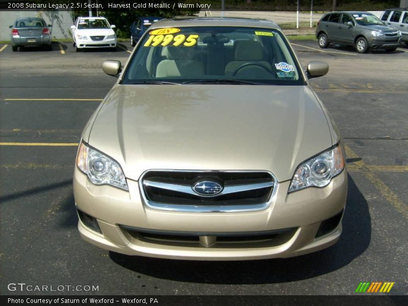 Harvest Gold Metallic / Warm Ivory 2008 Subaru Legacy 2.5i Sedan