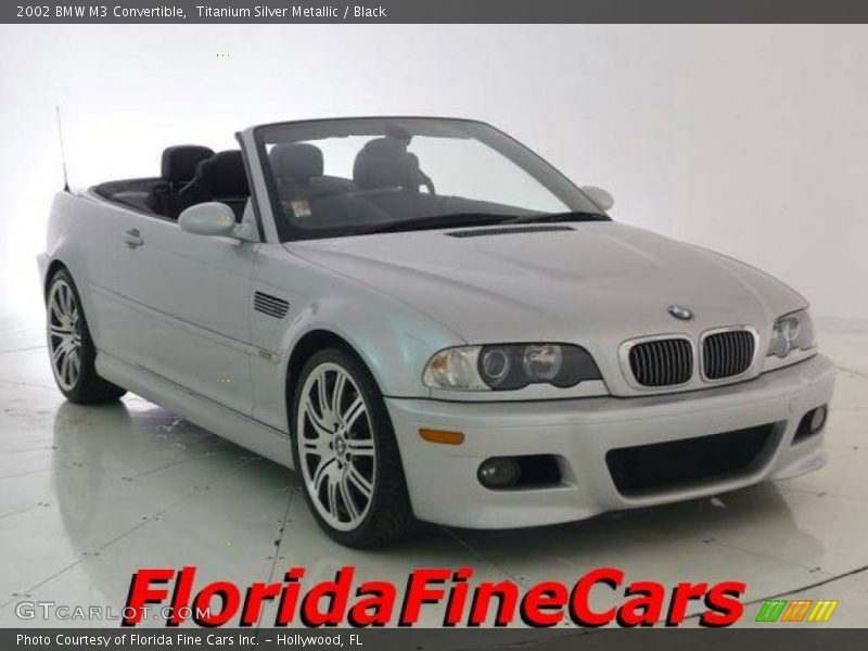 Titanium Silver Metallic / Black 2002 BMW M3 Convertible