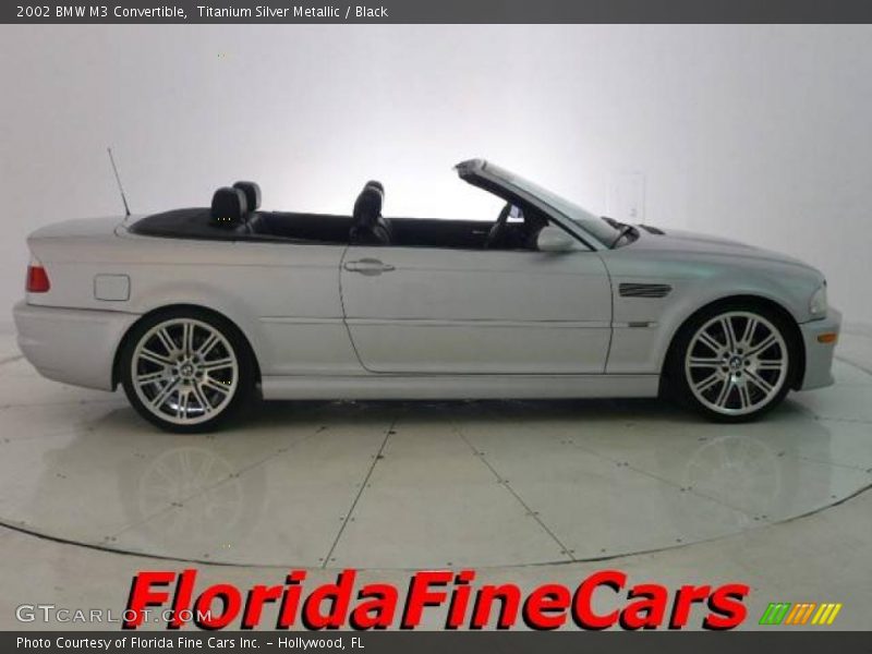 Titanium Silver Metallic / Black 2002 BMW M3 Convertible