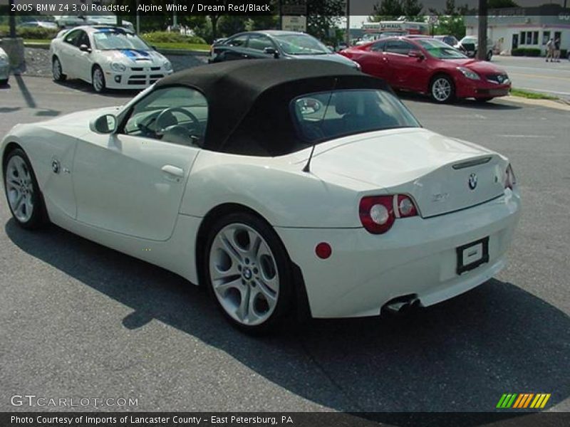 Alpine White / Dream Red/Black 2005 BMW Z4 3.0i Roadster