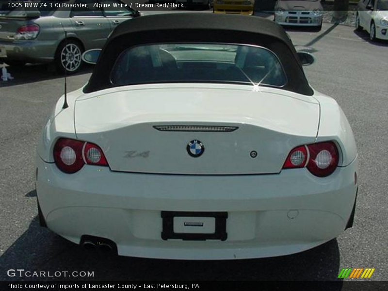 Alpine White / Dream Red/Black 2005 BMW Z4 3.0i Roadster