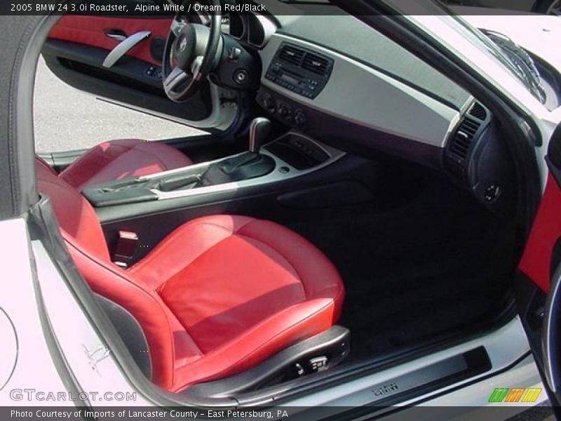 Alpine White / Dream Red/Black 2005 BMW Z4 3.0i Roadster