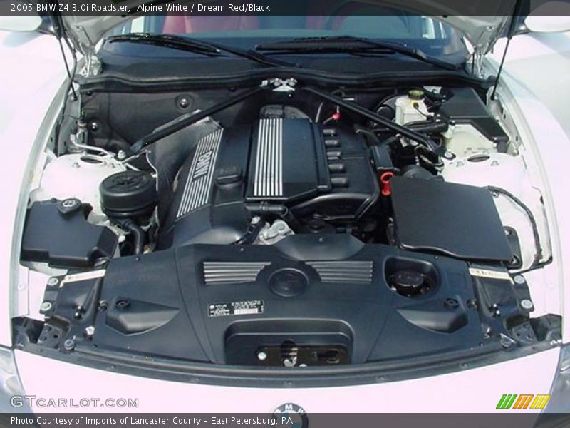 Alpine White / Dream Red/Black 2005 BMW Z4 3.0i Roadster