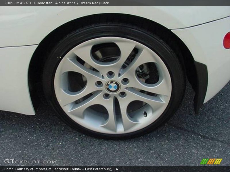 Alpine White / Dream Red/Black 2005 BMW Z4 3.0i Roadster