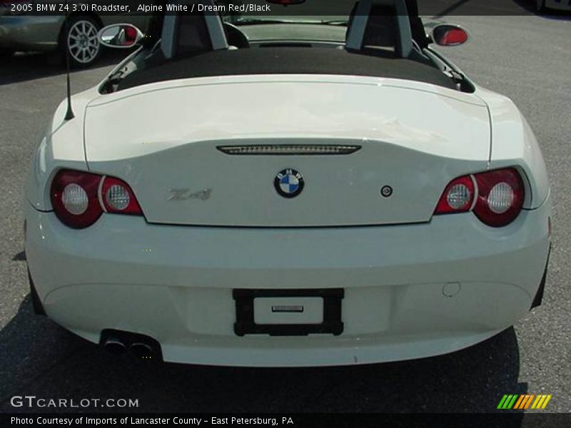 Alpine White / Dream Red/Black 2005 BMW Z4 3.0i Roadster