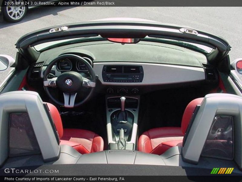 Alpine White / Dream Red/Black 2005 BMW Z4 3.0i Roadster