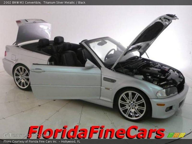 Titanium Silver Metallic / Black 2002 BMW M3 Convertible