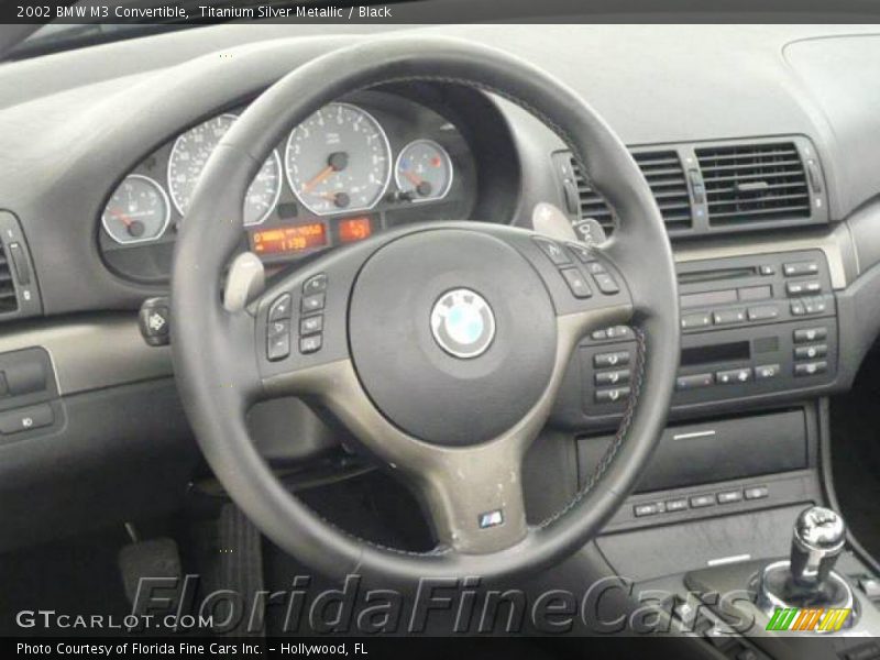 Titanium Silver Metallic / Black 2002 BMW M3 Convertible