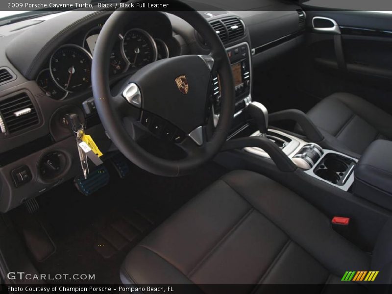 Black / Black Full Leather 2009 Porsche Cayenne Turbo