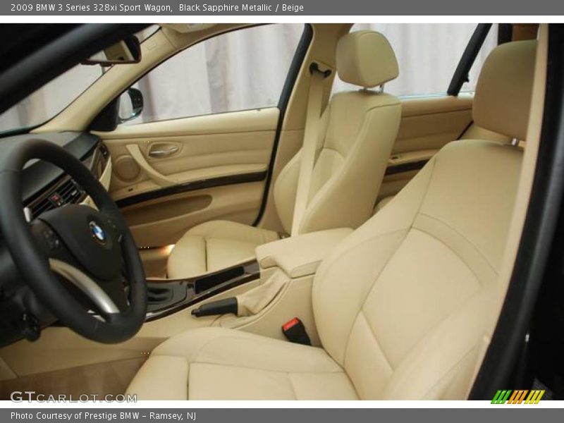 Black Sapphire Metallic / Beige 2009 BMW 3 Series 328xi Sport Wagon